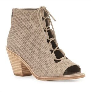 Eileen Fisher Slew Lace Up Peep Toe Bootie